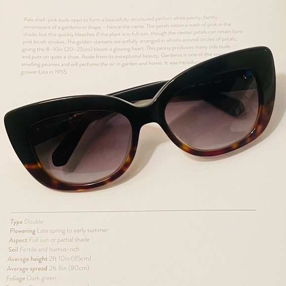Like NEW! Kate Spade Black & Tortoise Large Cateye Sunglasses - Picture 1 of 15